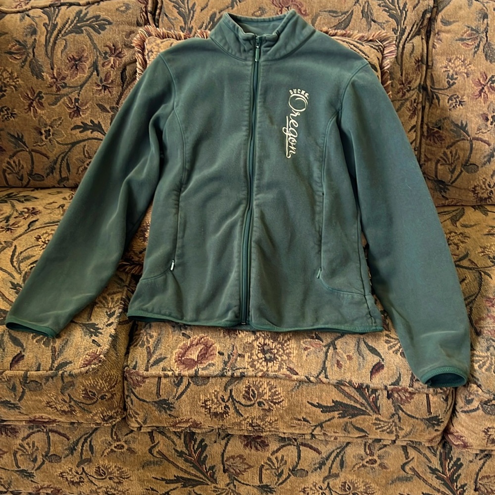 University of Oregon fleece zip up jacket.